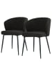 home24 Polsterstuhl MARETH 2er-Set in Schwarz