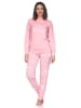 NORMANN Schlafanzug Pyjama langarm Herz Tupfen Punkte in rosa1