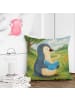 Mr. & Mrs. Panda Sofa Kissen Pinguin Buch Design ohne Spruch in Weiß