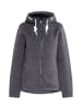 ICEBOUND Damen Strickfleecejacke in Grau Melange