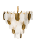 Beliani Kronleuchter AGUIRRE in Messing/Transparent - (W) 46 x (H) 107 x (L) 46 cm