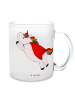Mr. & Mrs. Panda Trinkglas Einhorn Super ohne Spruch in Transparent