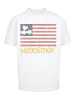 F4NT4STIC Heavy Oversize T-Shirt Woodstock Distressed Flag Music Festival Rock in weiß