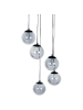 Beliani Pendelleuchten NOEL in Schwarz/Transparent - (W) 35 x (H) 143 x (L) 35 cm