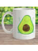 Mr. & Mrs. Panda Mehrwegbecher Avocado Glücklich ohne Spruch in Weiß