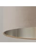 Licht-Erlebnisse Lampenschirm Ø 38 x (H)22 cm in Taupe Silber gebürstet