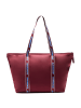 Lacoste Izzie - Shopper mit Color-Block-Tragegriff 35 cm in cranberry