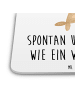Mr. & Mrs. Panda Glasuntersetzer Sternzeichen Wassermann mit Spruch in Weiß