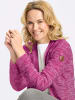 Sieh an! Long-Strickjacke in magenta-meliert