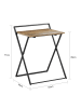 SoBuy Klapptisch in Matt-Schwarz - (W) 45 x (H) 77 x (L) 63 cm