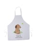 Mr. & Mrs. Panda Arbeitsschürze Hund Kleeblatt mit Spruch in Weiß