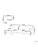 Beliani Ecksofa VARDE in Weiß/Schwarz - (W) 245 x (H) 83 x (L) 162 cm rechtsseitig