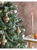 Beliani 8er-Set Weihnachtsbaumkugeln BRILLANT in Gold/Grün