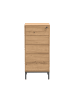 CALICOSY Hochkommode LENNY in Helles Holz - (W) 45  x (H) 100  x (L) 38  cm