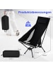 COSTWAY Campingstuhl faltbar in Schwarz