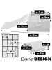 DuneDesign 2er Set Campingtasche: Tellerhalter und Becher Organizer (Stückliste) grau