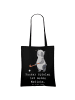 Mr. & Mrs. Panda Tasche Panda Hockey spielen mit Spruch in Schwarz