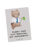 Mr. & Mrs. Panda Wanddeko Beamtin Entspannt mit Spruch in Grau Pastell