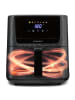 Gourmet Maxx Heißluft-Fritteuse 1600W schwarz Digital 6,5l 7 Programme Schwarz