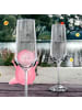 Mr. & Mrs. Panda Sektglas Otter Blumenstrauß ohne Spruch in Transparent