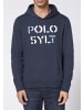 Polo Sylt Kapuzenpullover mit Logo in Used-Optik in Blau