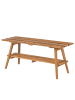 home24 home24 Garderobenbank aus Massivholz in Eiche - 35 x 100 x 45 cm in Braun