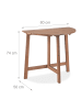 relaxdays Klapptisch in Braun - (B)80 x (H)74 x (T)50 cm