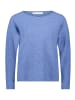 BETTY & CO Strickpullover mit Rundhalsausschnitt in Middle Blue Melange