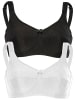 Sassa 2er Sparpack Soft BH 18015 in Schwarz weiss