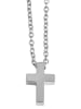 Adeliás Unisex Halskette mit Anhänger – Kreuz aus Edelstahl in silber