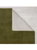 KADIMA DESIGN Wollteppich Uni-Design mit Bordüre, rutschfest, 100% Wolle Teppich in Grün
