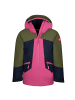 Trollkids Ski-Jacke "Rauland" in Dunkle Olive/Hellmagenta/Marine