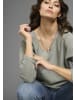 Laura Scott Fledermauspullover in khaki-melange