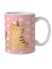Mr. & Mrs. Panda Kaffeetasse Einhorn Katze ohne Spruch in Rot Pastell