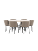 ebuy24 Essgruppe Copenhagen (7-teilig) Whitewash 140 x 140 cm