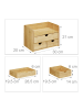 relaxdays Schreibtisch-Organizer in Natur