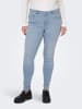 ONLY Carmakoma Push Up Skinny Jeans Curvy Denim Hose Plus Size Stretch Pants in Hellblau