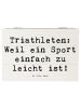 Mr. & Mrs. Panda Kiste Spruch Triathlon Helden mit Spruch in Weiß