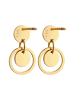 Elli Ohrringe 925 Sterling Silber Geo, Kreis in Gold