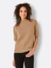 creation L Merino-Kaschmir-Pullover in camel-meliert