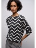 Street One Flauschiges Shirt in Schwarz