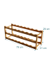 relaxdays Weinregal in Natur - (B)78 x (H)28 x (T)21 cm