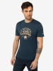 super.natural Merino T-Shirt NO GLAMPING in blau