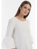 RISA Damen Baumwollbluse in Wollweiss