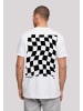 F4NT4STIC T-Shirt Wavy Schach Muster in weiß