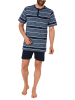 NORMANN Pyjama Shortie kurzarm Schlafanzug kurz Streifen - 46432 in marine