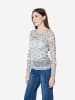 KOROSHI Pointelle strickte Damenpullover in blau