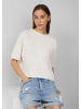 QS T-Shirt kurzarm in Creme