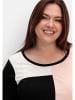 sheego Shirt in schwarz gemustert