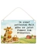 Mr. & Mrs. Panda Motivschild Kuh  Pommes Design mit Spruch in Weiß